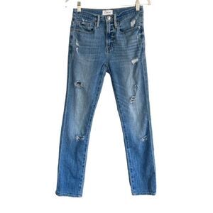 FRAME Le Beau Distressed Jean in Walden Rock